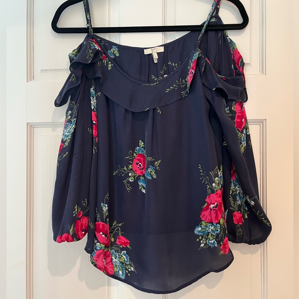 Joie Off Shoulder Floral Blouse